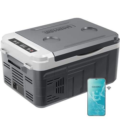 EUHOMY 12-Volt Portable Compressor Refrigerator, 12 Quart
