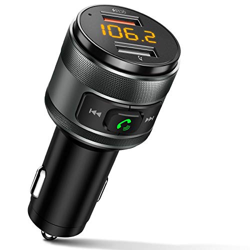 Bluetooth 5.3 FM Transmitter with Dual USB Charger for Car