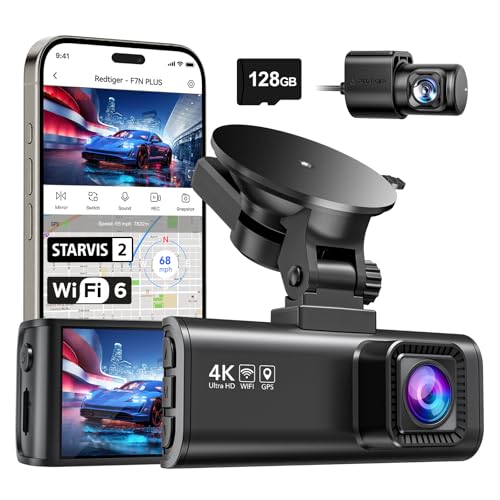 REDTIGER 4K Dual Dash Cam with Front and Rear Recording