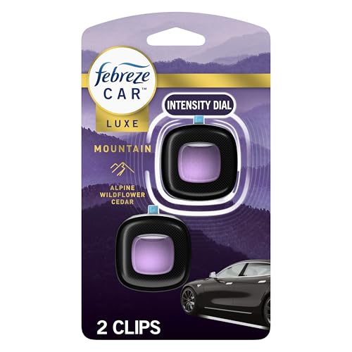 Febreze Car Mountain Scent Vent Clip Air Freshener, 2 Pack
