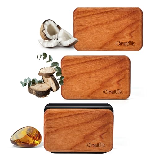 Wood Car Air Freshener with Visor Clip - Pack of 3