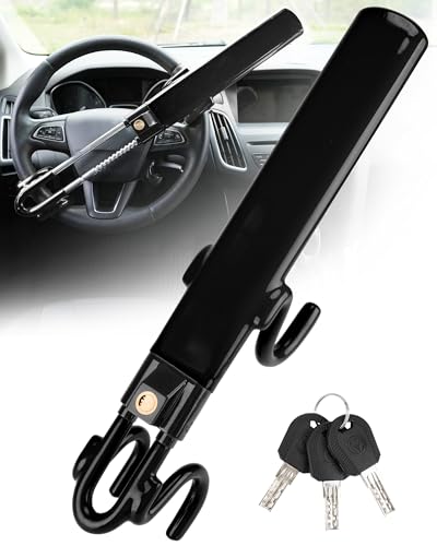 Tevlaphee Adjustable Heavy-Duty Steering Wheel Lock