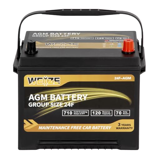 Weize AGM Group 24F Automotive Battery - 710 CCA, 70AH