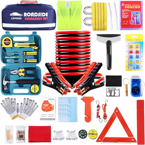 Comprehensive Car Emergency Roadside Assistance Kit