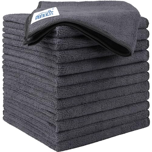 Microfiber Cleaning Cloths - 12 Pack, 12.5 x 12.5 inches