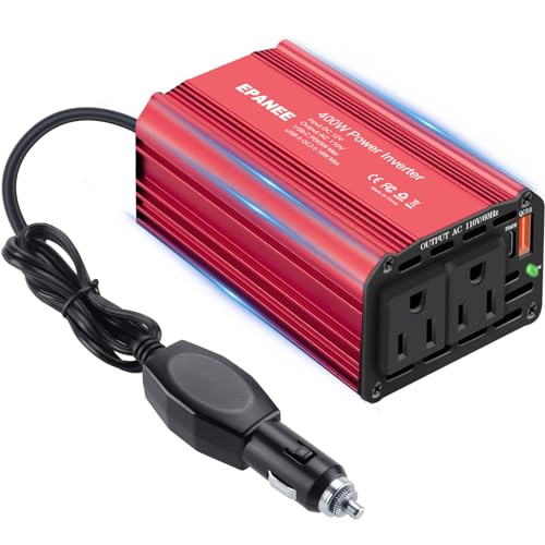 400W Car Power Inverter with USB-C PD 65W and QC 18W Ports