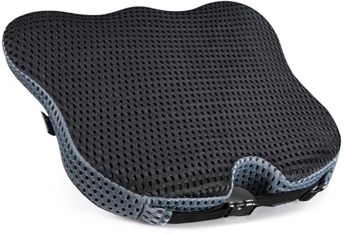 Memory Foam Car Seat Cushion with Wedge Design for Improved Comfort and Visibility