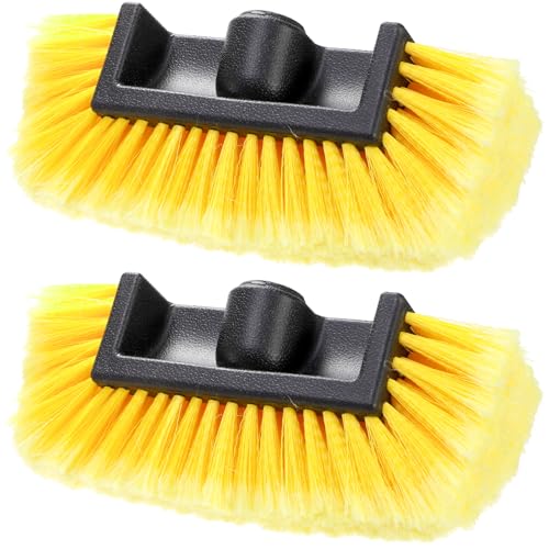 Nagpew 2-Pack Soft Bristle Car Wash Brush Heads, 10'' Replacement Scrubbers