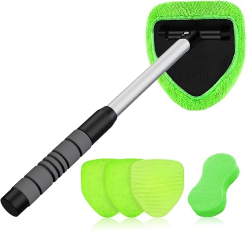 XINDELL Windshield Cleaner with Extendable Handle and Microfiber Pads