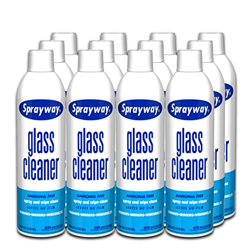 Sprayway Glass Cleaner with Foaming Spray, 19 oz., Pack of 12
