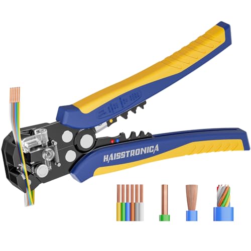 Self-Adjusting 3-in-1 Wire Stripper, Cutter, and Crimper for 10-24 AWG