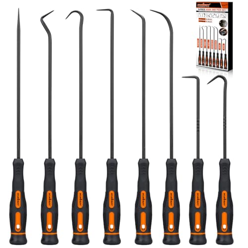8-Piece Precision Hook and Pick Set for Automotive Repair