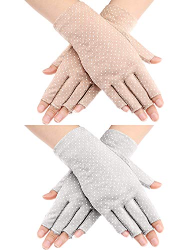 Fingerless UV Protection Driving Gloves for Women
