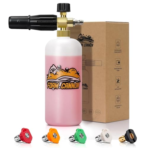 SOFIPE 1L Foam Cannon with 5 Nozzle Tips for Pressure Washers