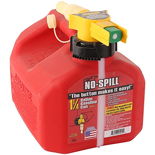 1.25-Gallon No-Spill Poly Gas Can, Red
