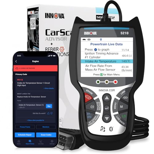 Innova 5210 OBD2 Scanner and Battery Tester with Live Data and Oil Reset