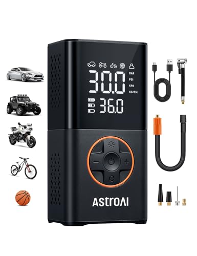AstroAI Portable Cordless Tire Inflator with Digital Display and LED Light