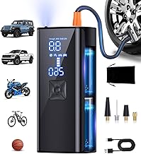 Portable Tire Inflator - 150PSI Air Pump with Pressure Gauge