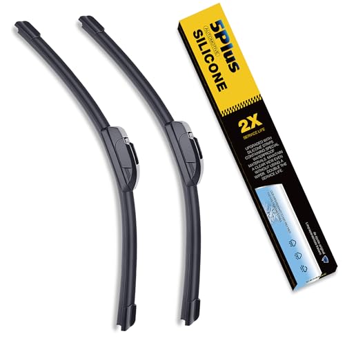 5 PLUS 22-Inch Silicone Wiper Blades - 2 Pack