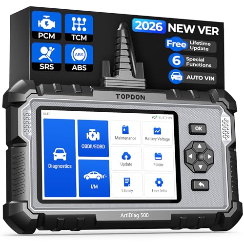 TOPDON ArtiDiag500 OBD2 Scanner with 4-System Diagnostics and 6 Reset Functions
